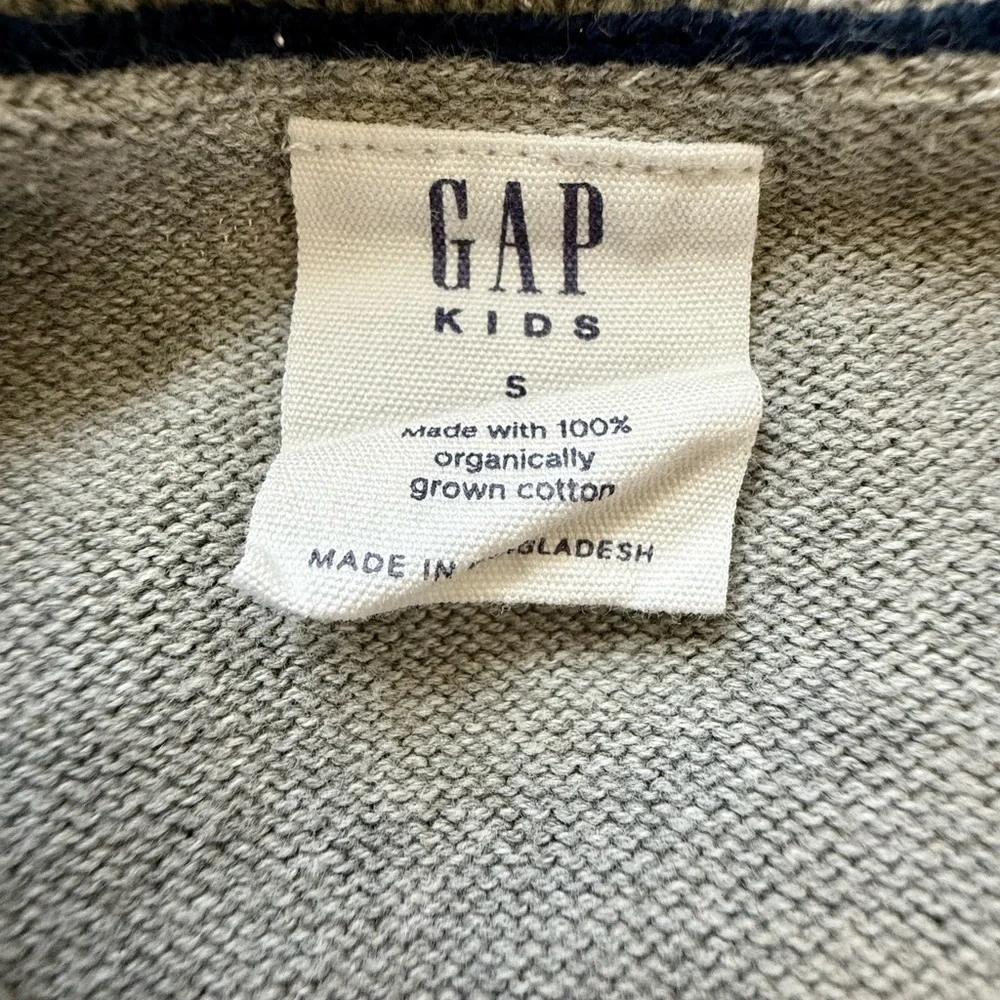 🌟 Gap Kids Gray V-Neck Sweater | Size Small (6-7Y) | 100% Cotton